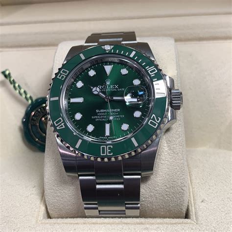 submariner hulk rolex|Rolex Hulk watch charts.